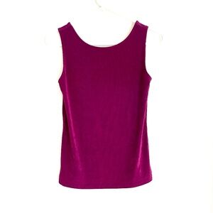 Chico's Women's Tank Top Fuchsia Color Silky Material Size 0